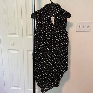 XS Express Black Polka dot Tunic